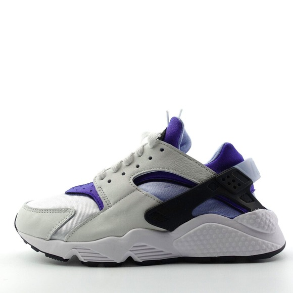 Nike Air Huarache White Aluminum Black Sneakers DH4439 100 Womens Size 7 - Picture 4 of 11